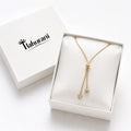 Adjustable Gold Heart Drop Necklace for Women | Anti-Tarnish Crystal Pendant Necklace