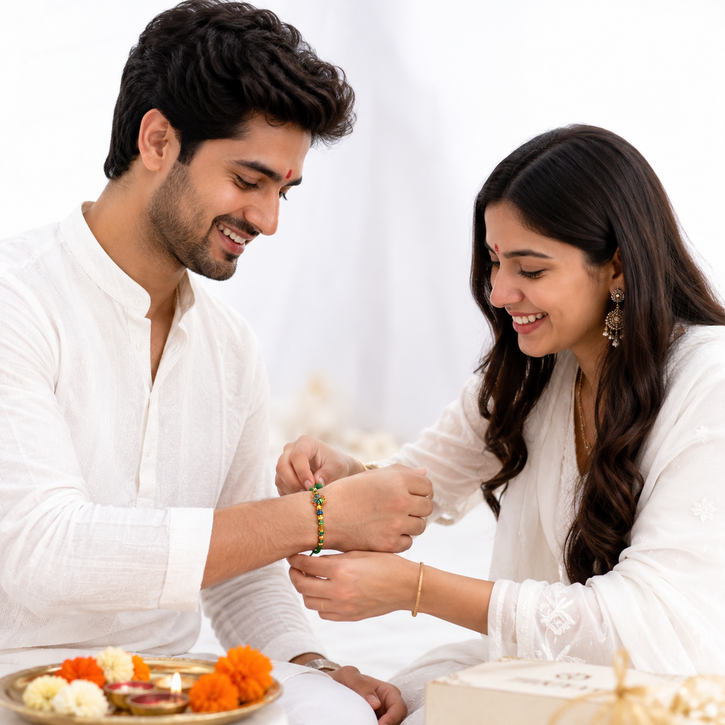Peacock Designer Rakhi for Brother – Premium Handcrafted Rakhi