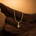 Gold butterfly pendant necklace with sparkling stones, elegant everyday luxury jewelry for women