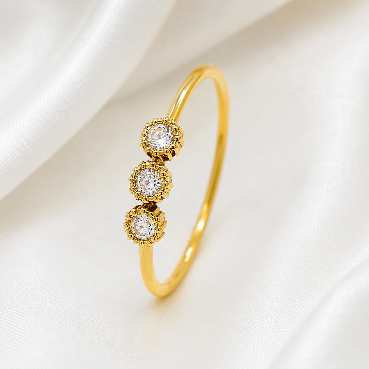 Triple Crystal Elegance Ring