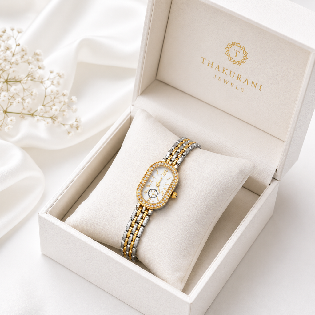 Timeless Dual-Tone Crystal Watch