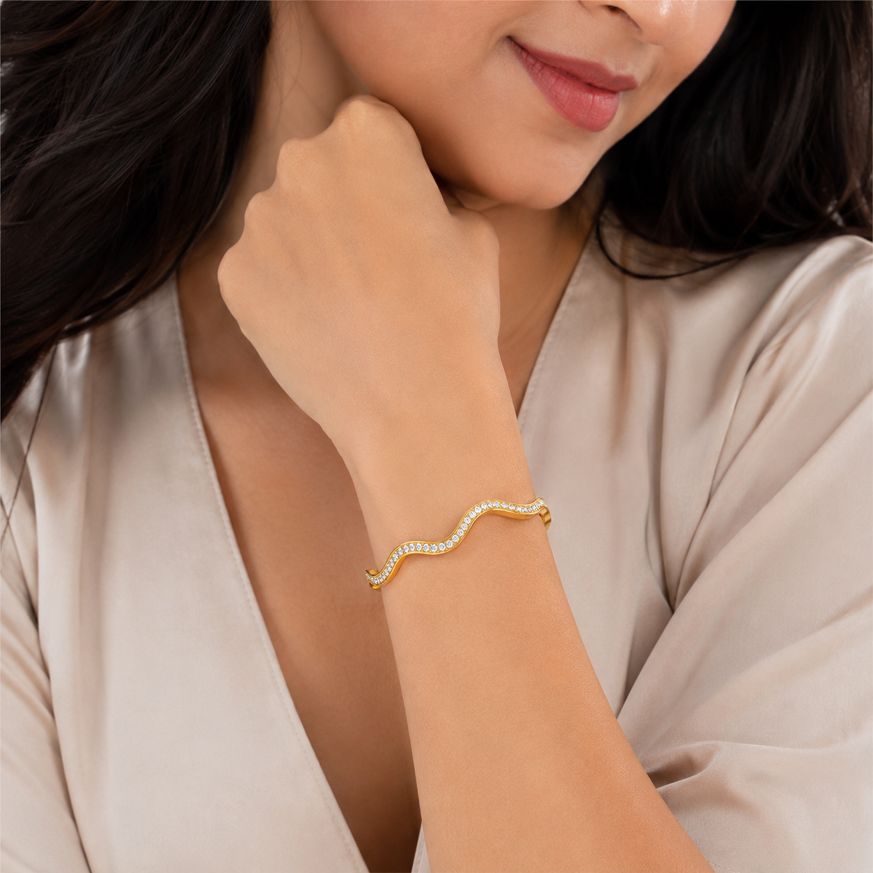 Wavy Crystal Luxe Bracelet