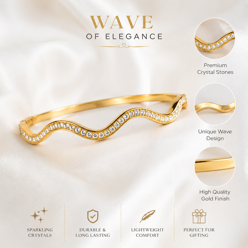Wavy Crystal Luxe Bracelet
