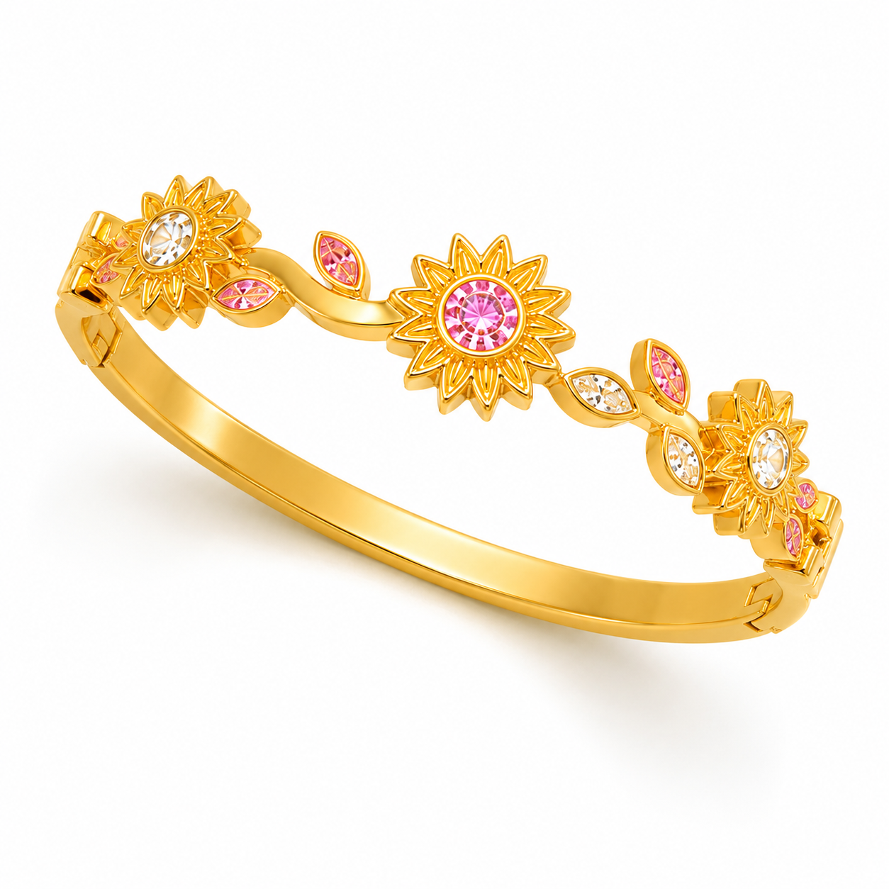 Golden Bloom Crystal Bracelet