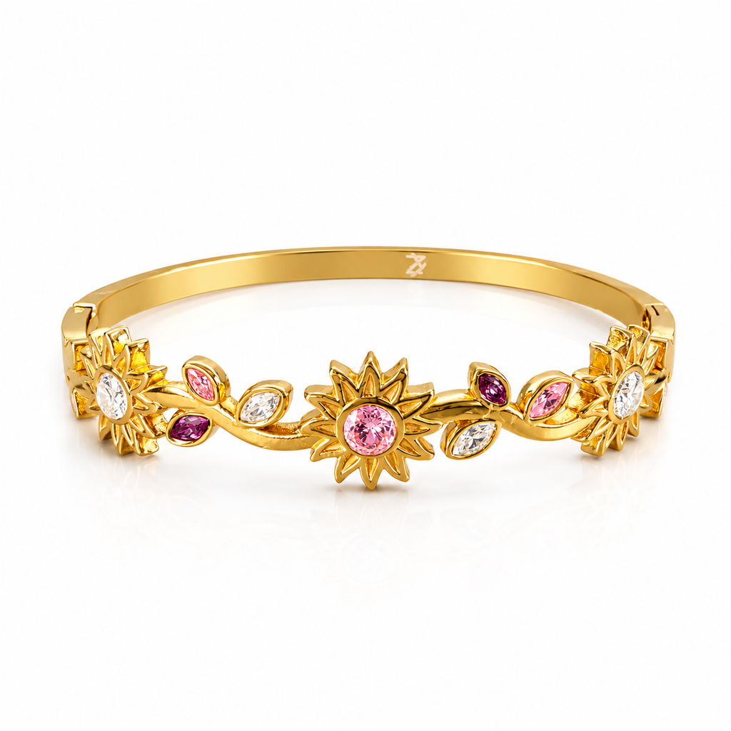 Golden Bloom Crystal Bracelet