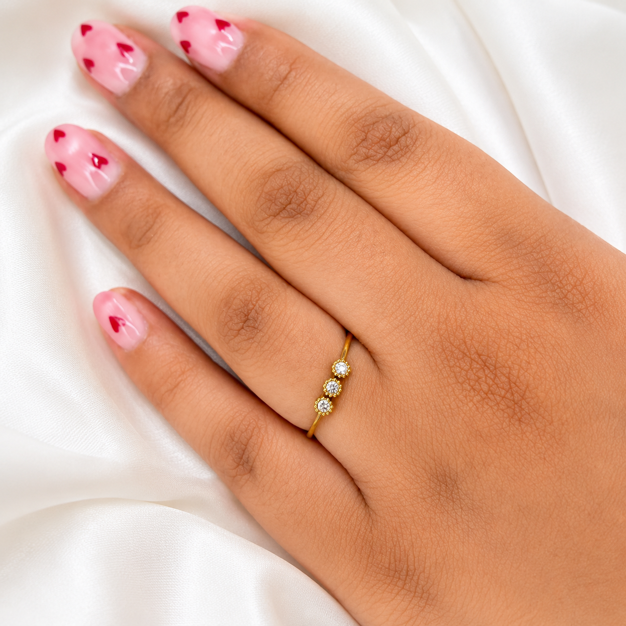 Triple Crystal Elegance Ring