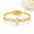 Celestial Crystal Flower Vine Bangle