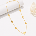 Dainty Heart Link Gold Necklace
