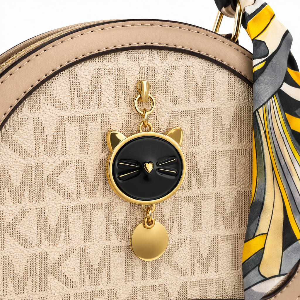 Luxury Cat Charm Shoulder Bag for Women | Premium Crossbody Handbag