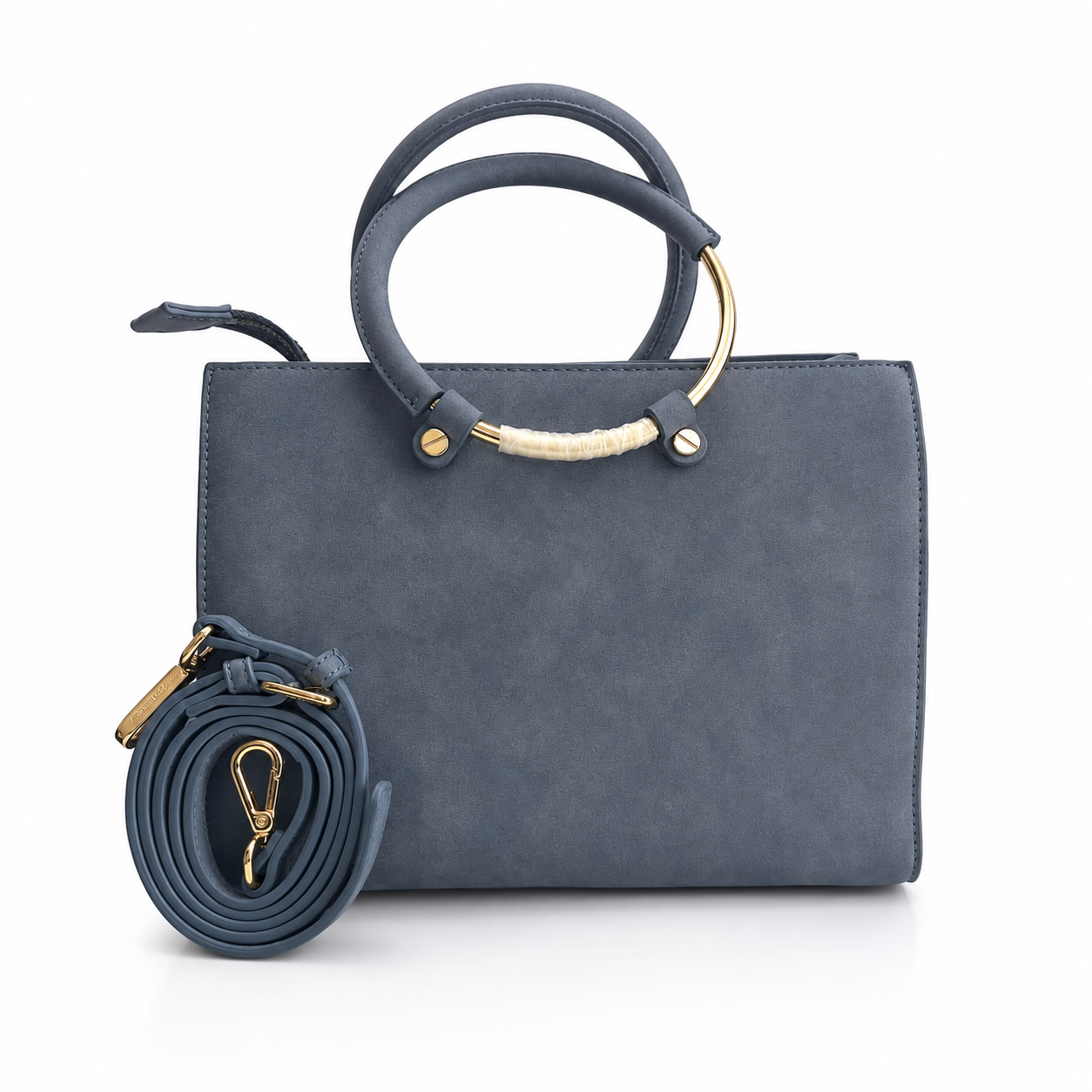 Luxury Women's Top Handle Tote Bag | Premium Designer Shoulder Handbag - Grey