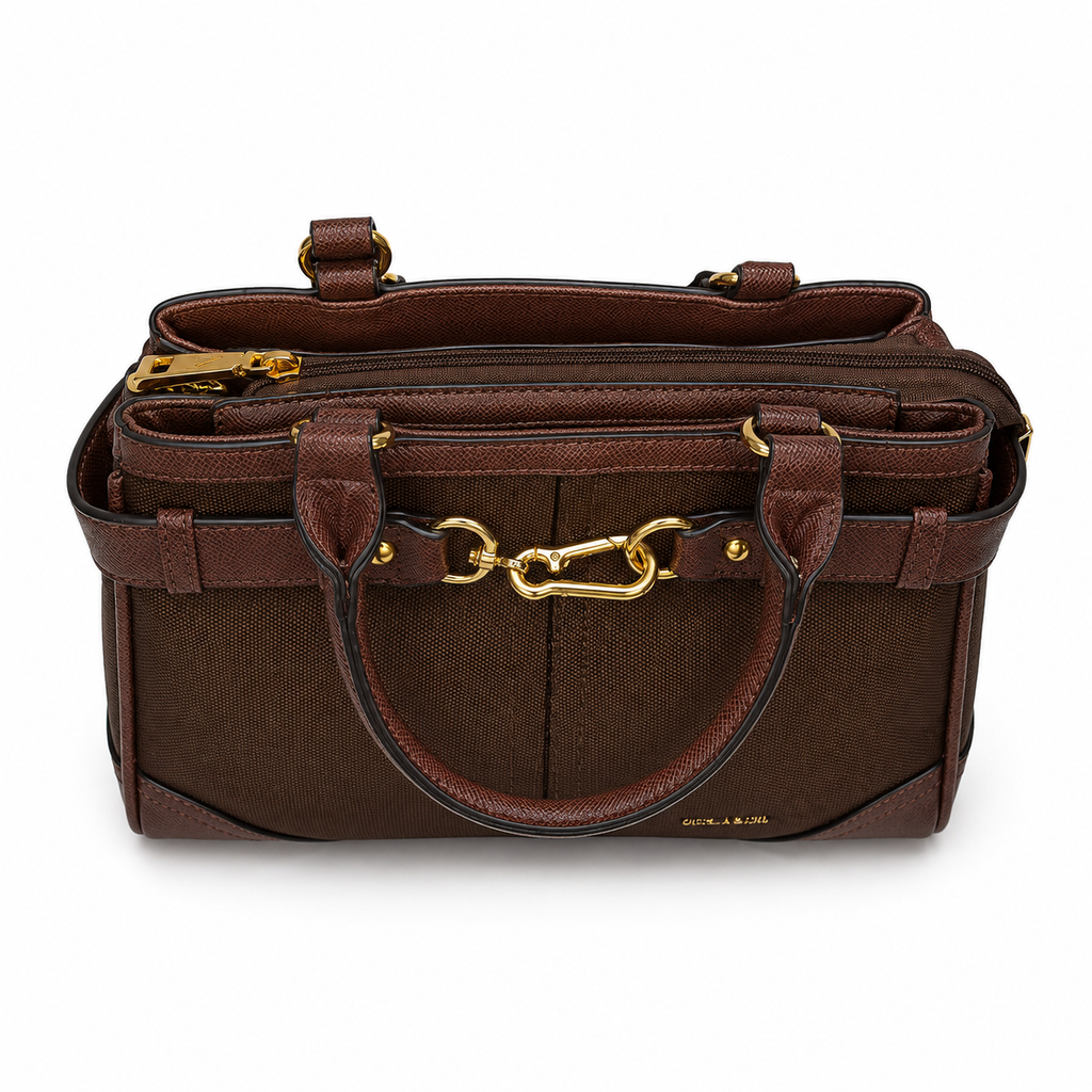 Luxury Brown Top Handle Handbag for Women | Premium Designer Tote Bag