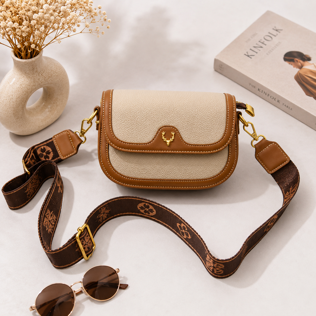 Premium Women's Crossbody Sling Bag with Dual Adjustable Straps | Elegant Shoulder Purse