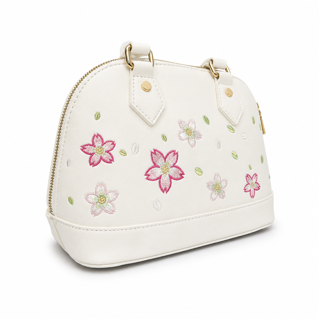 Elegant Floral Embroidered Handbag for Women | Premium Leather Shoulder & Tote Bag