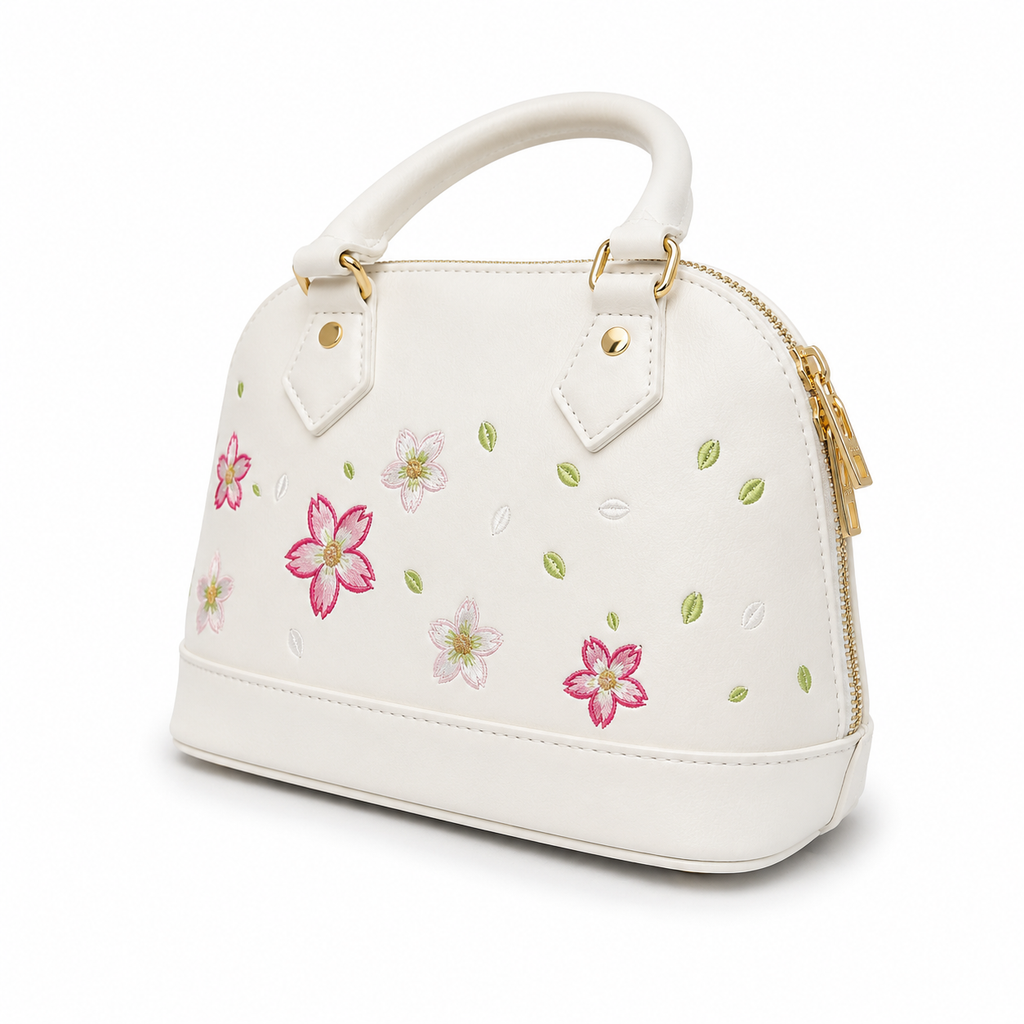Elegant Floral Embroidered Handbag for Women | Premium Leather Shoulder & Tote Bag