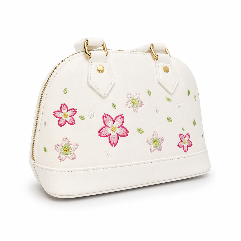 Elegant Floral Embroidered Handbag for Women | Premium Leather Shoulder & Tote Bag