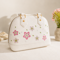 Elegant Floral Embroidered Handbag for Women | Premium Leather Shoulder & Tote Bag