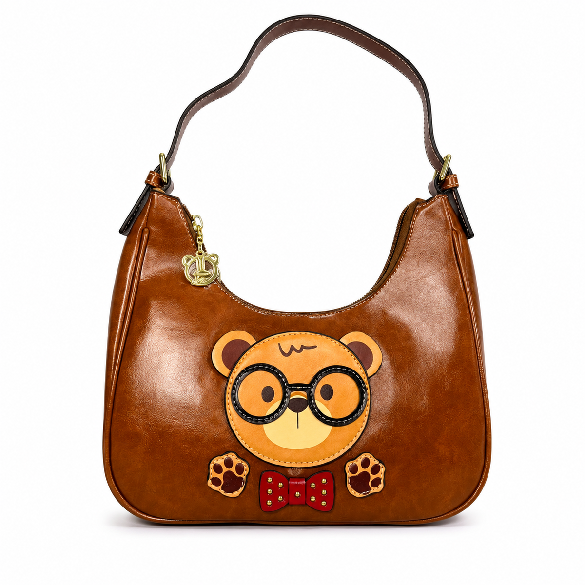 Cute Bear Charm Shoulder Bag for Women