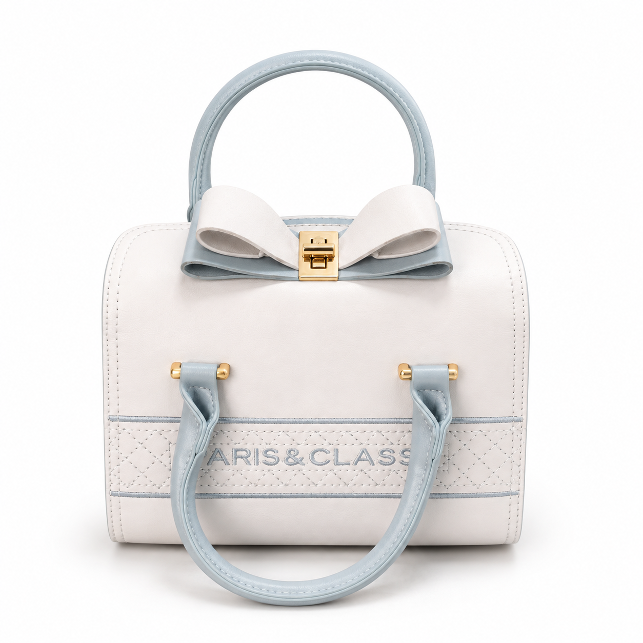 Luxury Bow Accent Top Handle Satchel Bag for Women | Premium PU Leather Crossbody Handbag