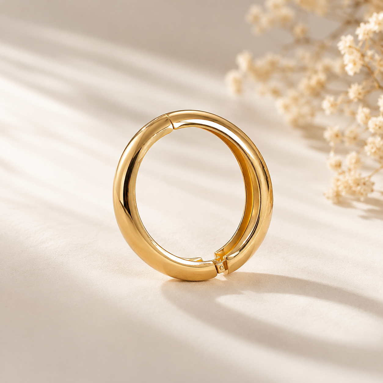 18K Gold Plated Organic Wave Cuff Bangle | Premium Anti-Tarnish Statement Bracelet for Women
