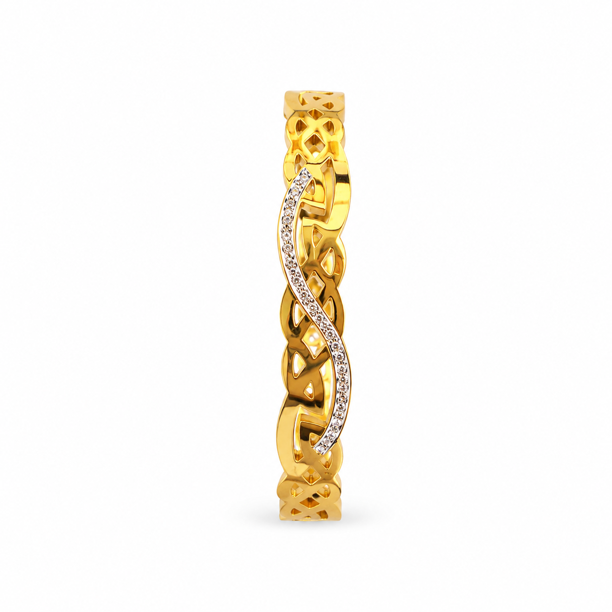 18K Gold Plated Infinity Crystal Bangle | Premium Anti-Tarnish Bracelet for Women