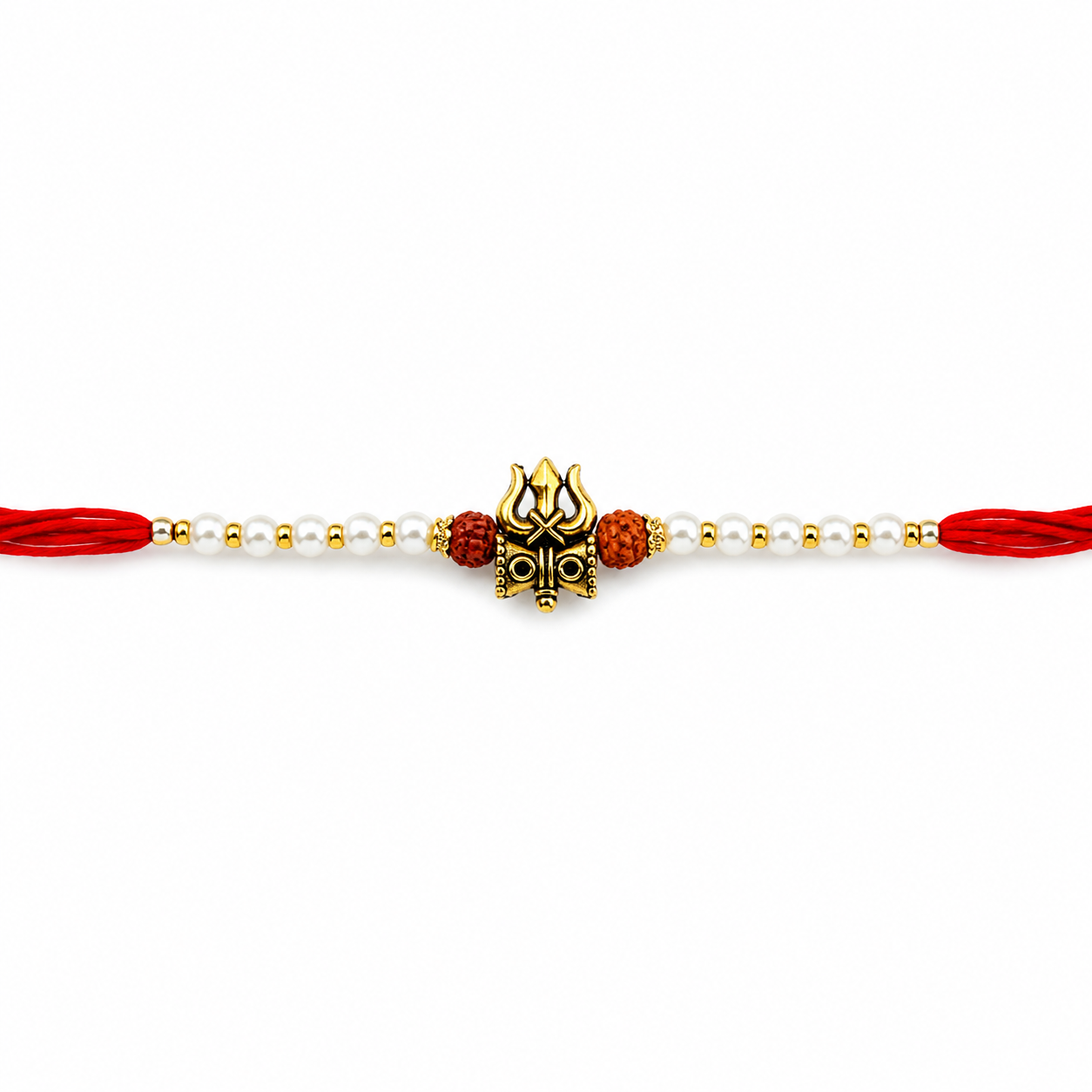 Mahadev Trishul Designer Rakhi for Brother – Premium Rudraksha Rakhi