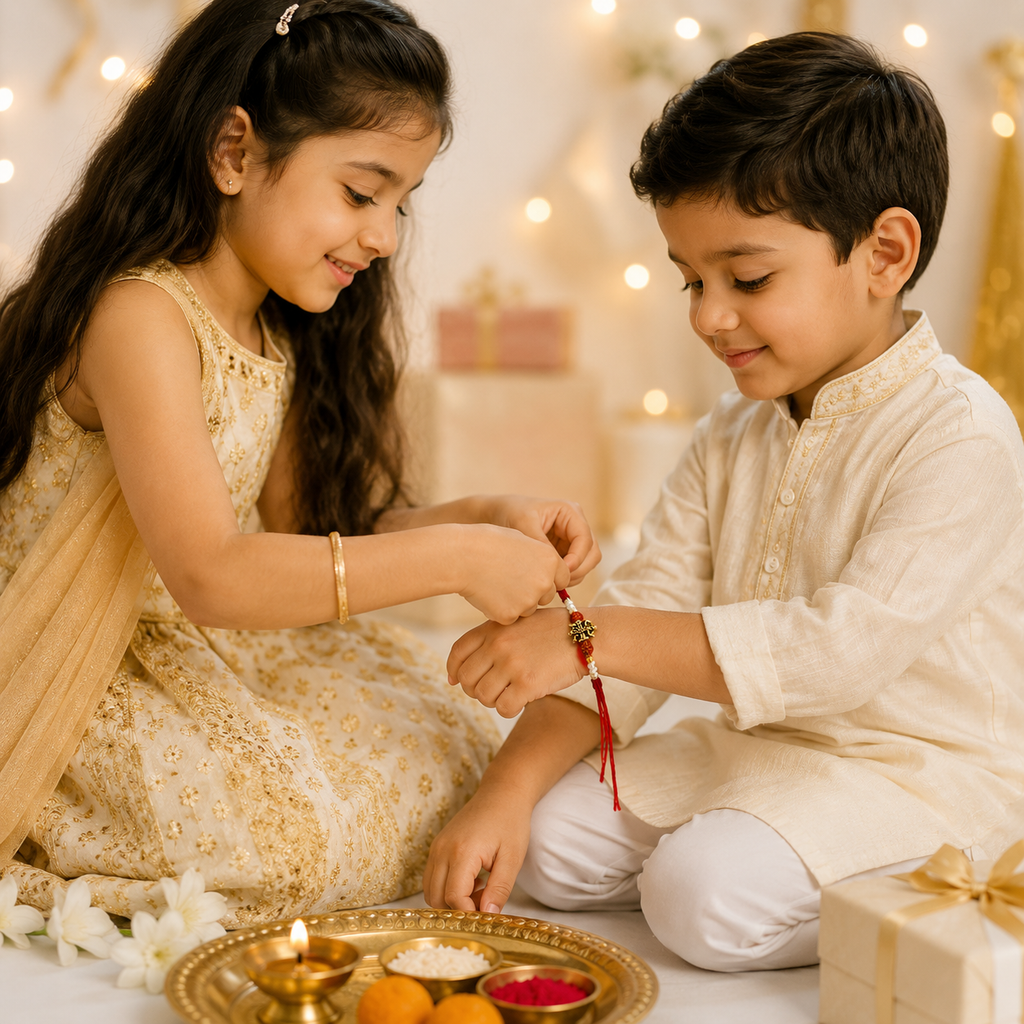 Mahadev Trishul Designer Rakhi for Brother – Premium Rudraksha Rakhi