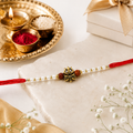 Mahadev Trishul Designer Rakhi for Brother – Premium Rudraksha Rakhi