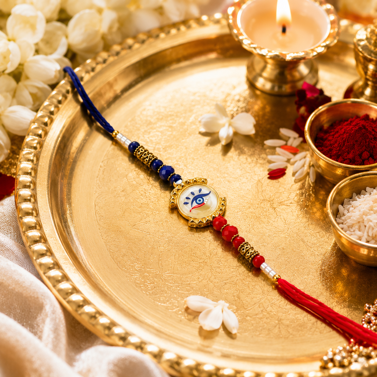 Evil Eye Designer Rakhi for Brother – Premium Nazar Rakhi