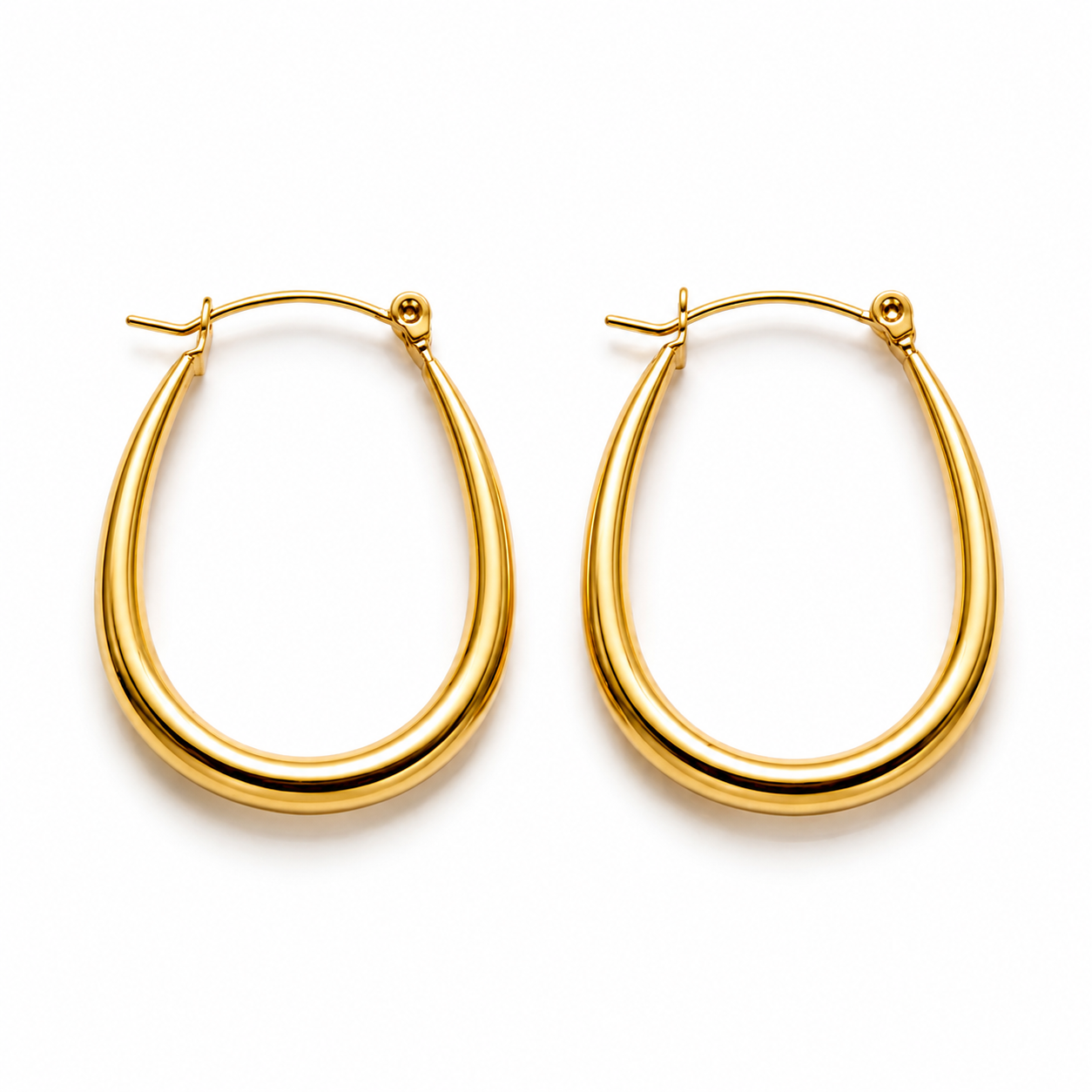 Elegant Gold Hoop Earrings for Women | Waterproof & Hypoallergenic