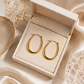 Elegant Gold Hoop Earrings for Women | Waterproof & Hypoallergenic