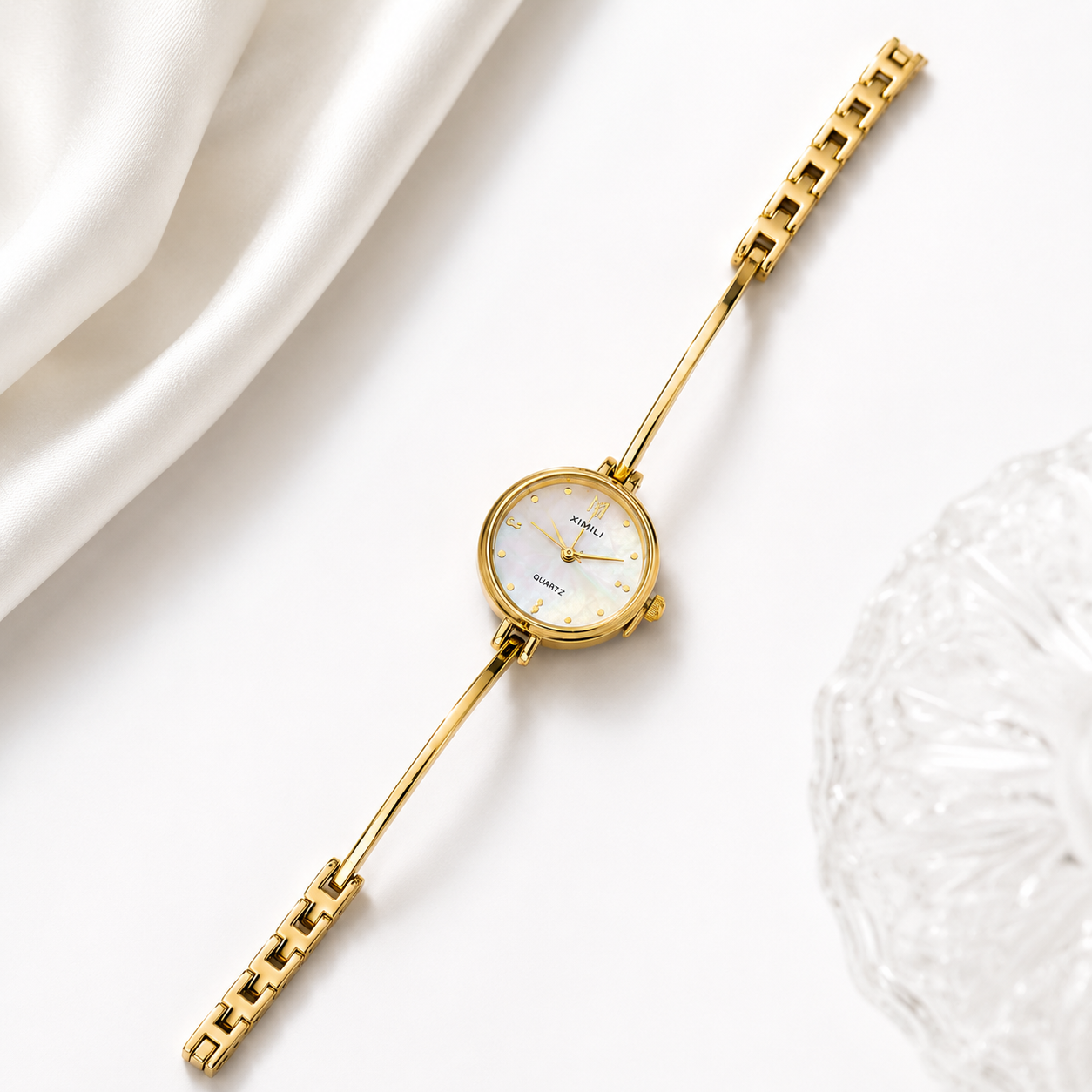 Luxury Gold Bracelet Watch for Women | Elegant Quartz Analog Wrist Watch