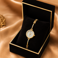 Luxury Gold Bracelet Watch for Women | Elegant Quartz Analog Wrist Watch