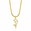 Gold Fish Pendant Necklace for Women