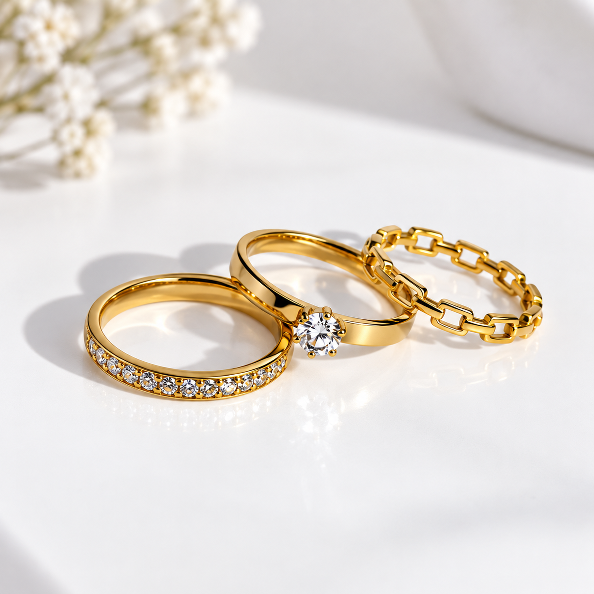 3-Piece Gold Jewellery Combo Set for Women