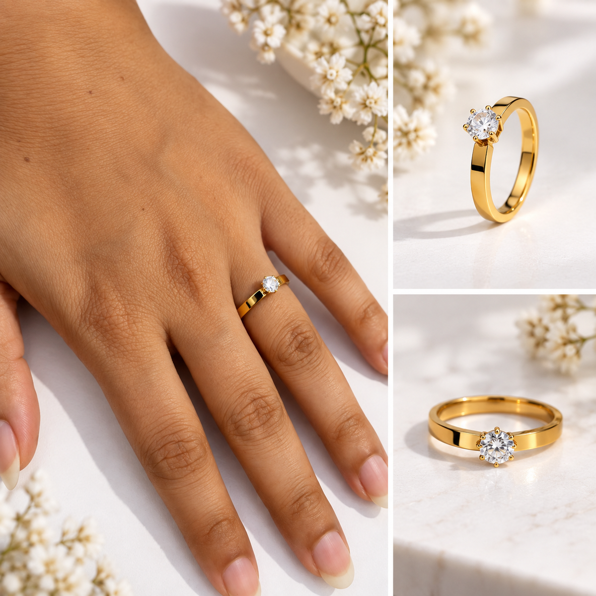 3-Piece Gold Jewellery Combo Set for Women