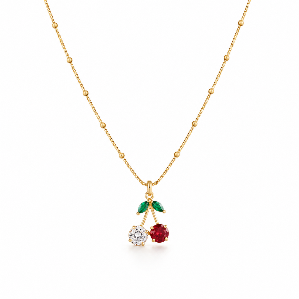 Sweetheart Cherry Blossom Pendant Necklace for Women