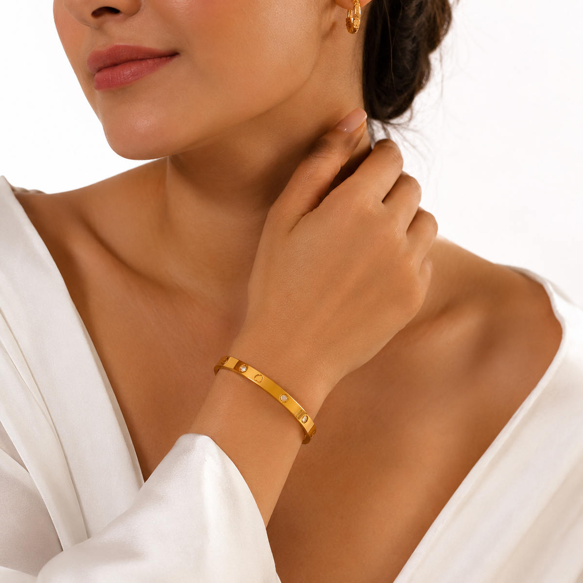 Crystal Love Bangle Bracelet