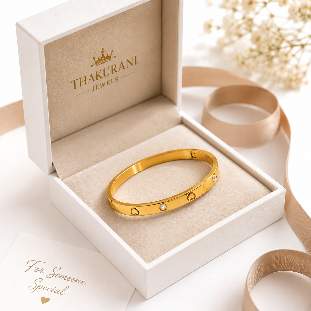 Crystal Love Bangle Bracelet