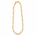 Elegant gold vine necklace with clear crystals, anti-tarnish jewelry for women, everyday luxury style