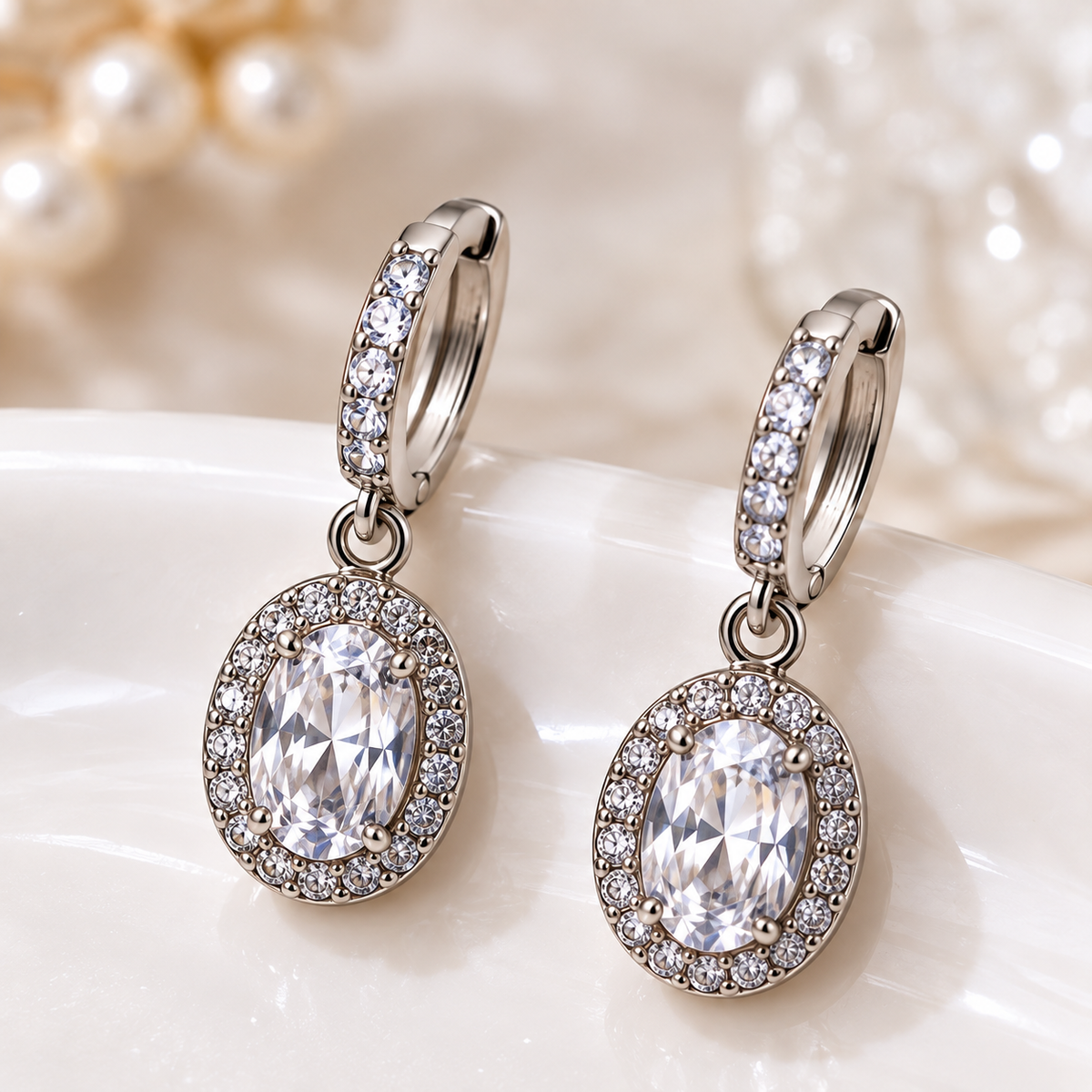 Silver-Plated Hoop Earrings Combo Set of 3 for Women