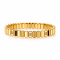 Gold-Tone Diamond-Set Linked Statement Bangle