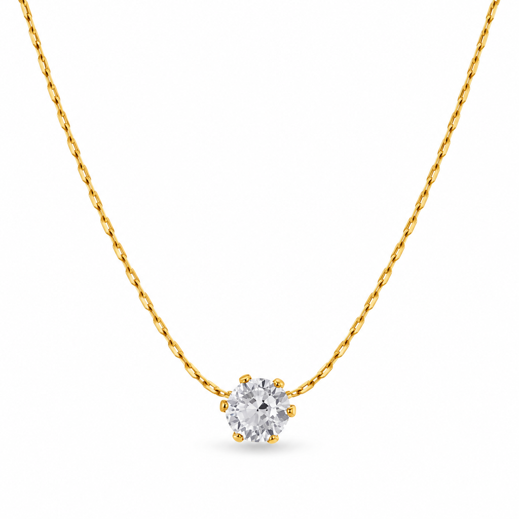 Delicate Diamond Studded Necklace