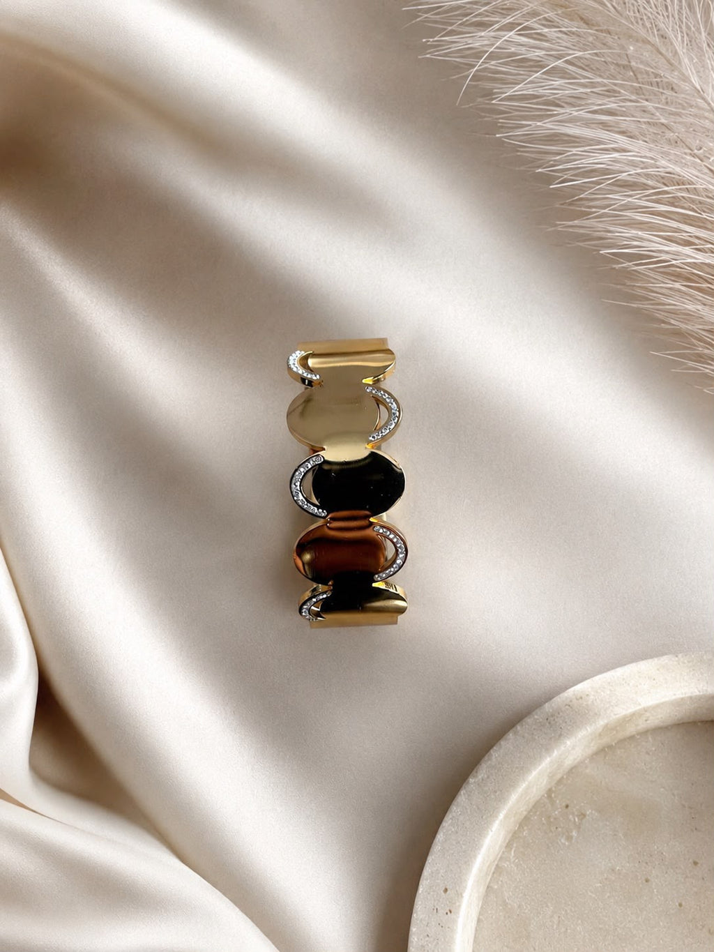 18K Gold Plated Geometric Crystal Bracelet | Premium Anti-Tarnish Bracelet for Women
