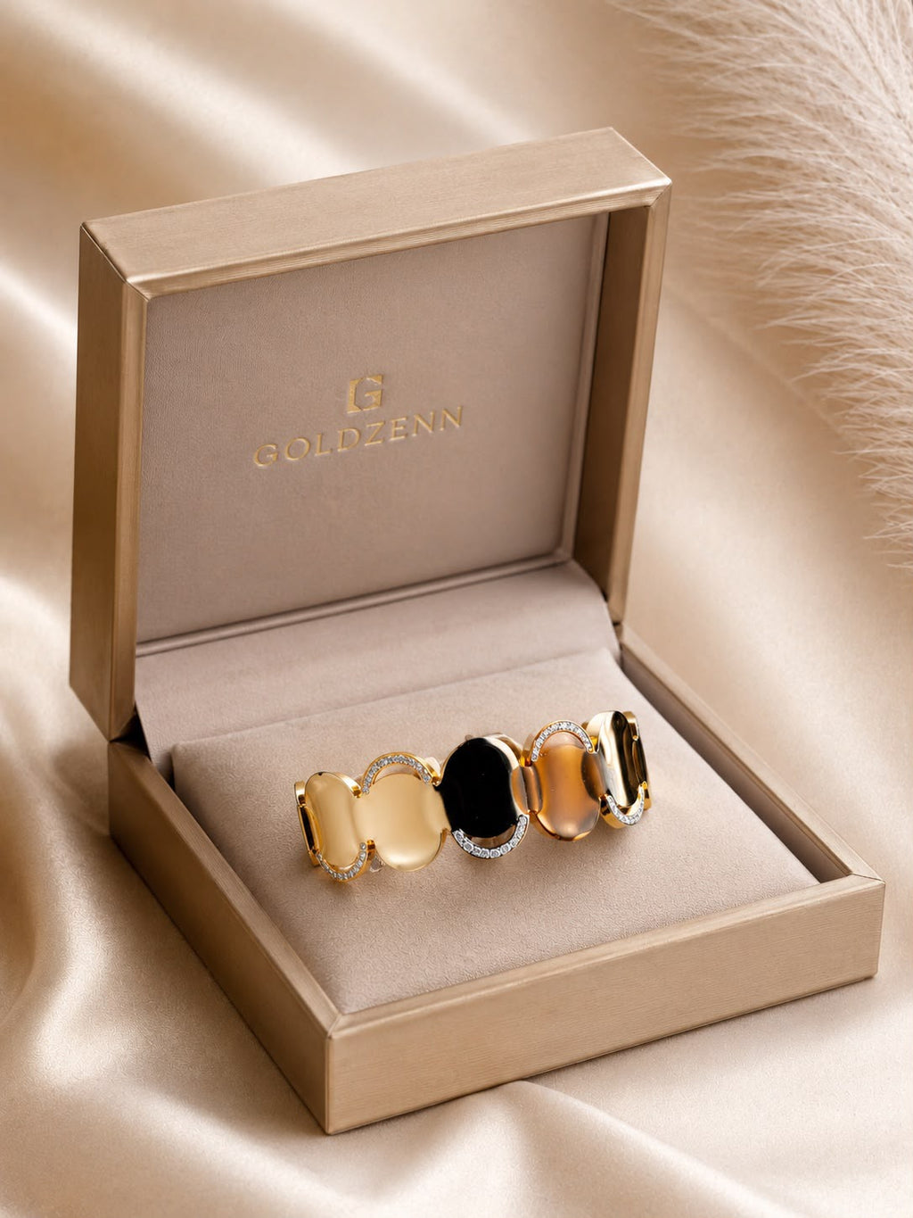 18K Gold Plated Geometric Crystal Bracelet | Premium Anti-Tarnish Bracelet for Women
