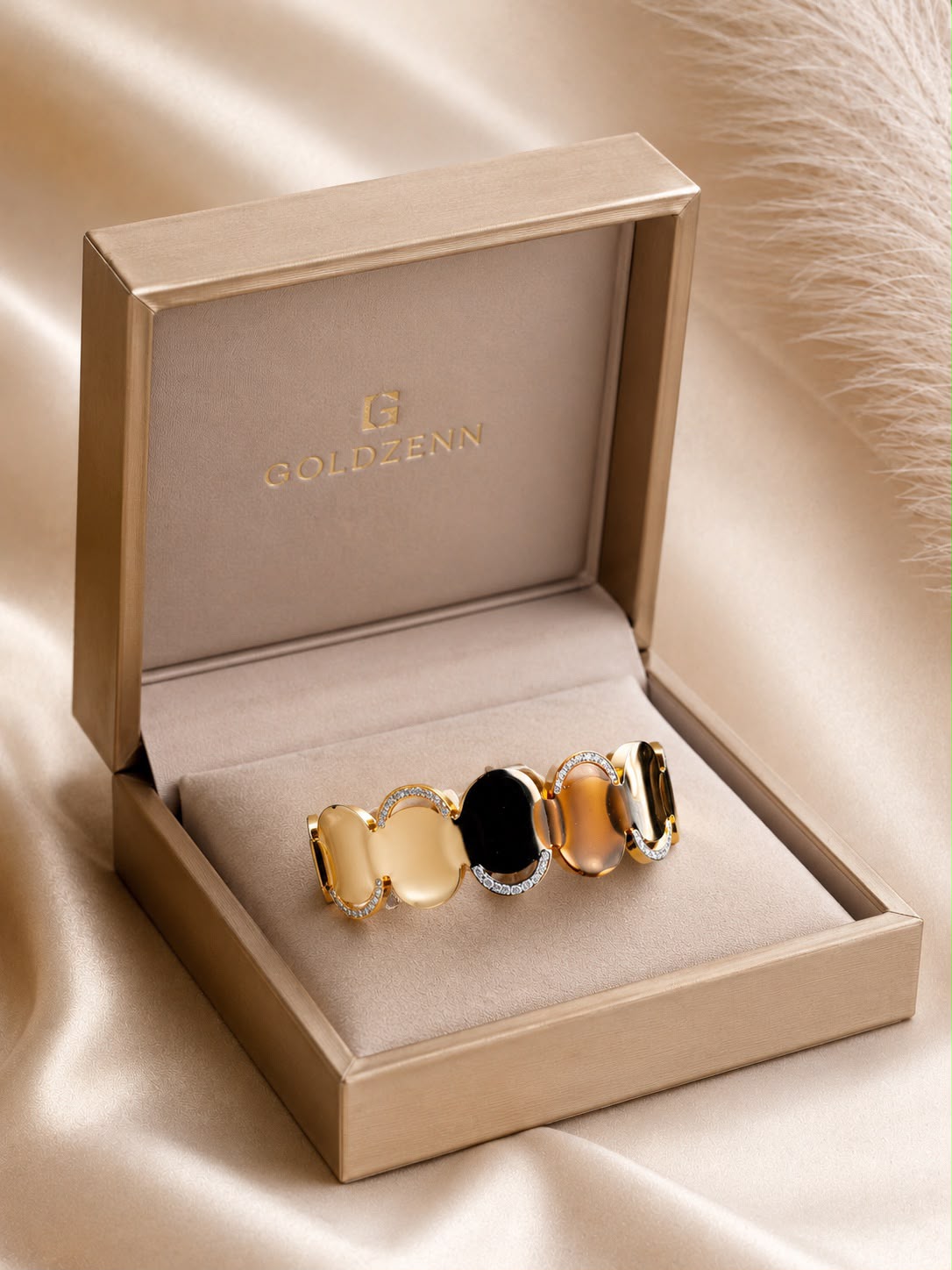 18K Gold Plated Geometric Crystal Bracelet | Premium Anti-Tarnish Bracelet for Women