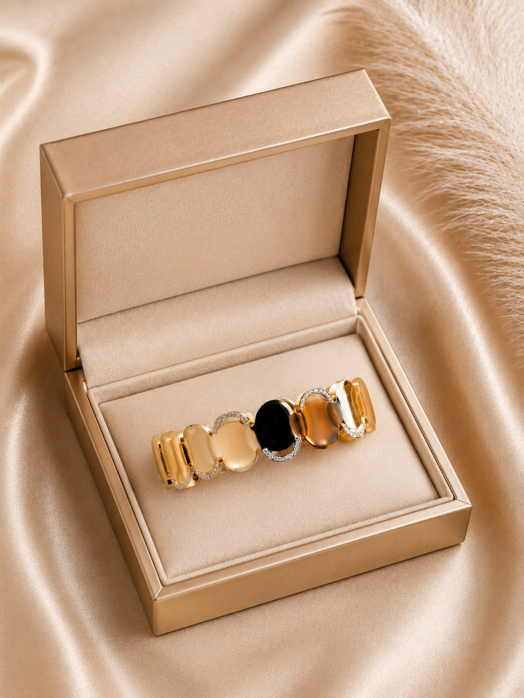18K Gold Plated Geometric Crystal Bracelet | Premium Anti-Tarnish Bracelet for Women