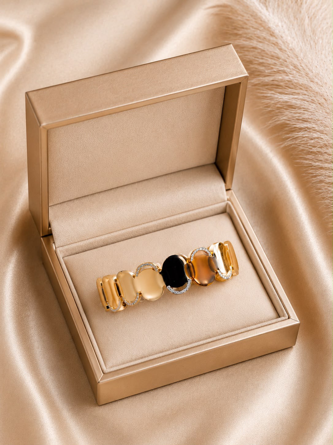 18K Gold Plated Geometric Crystal Bracelet | Premium Anti-Tarnish Bracelet for Women