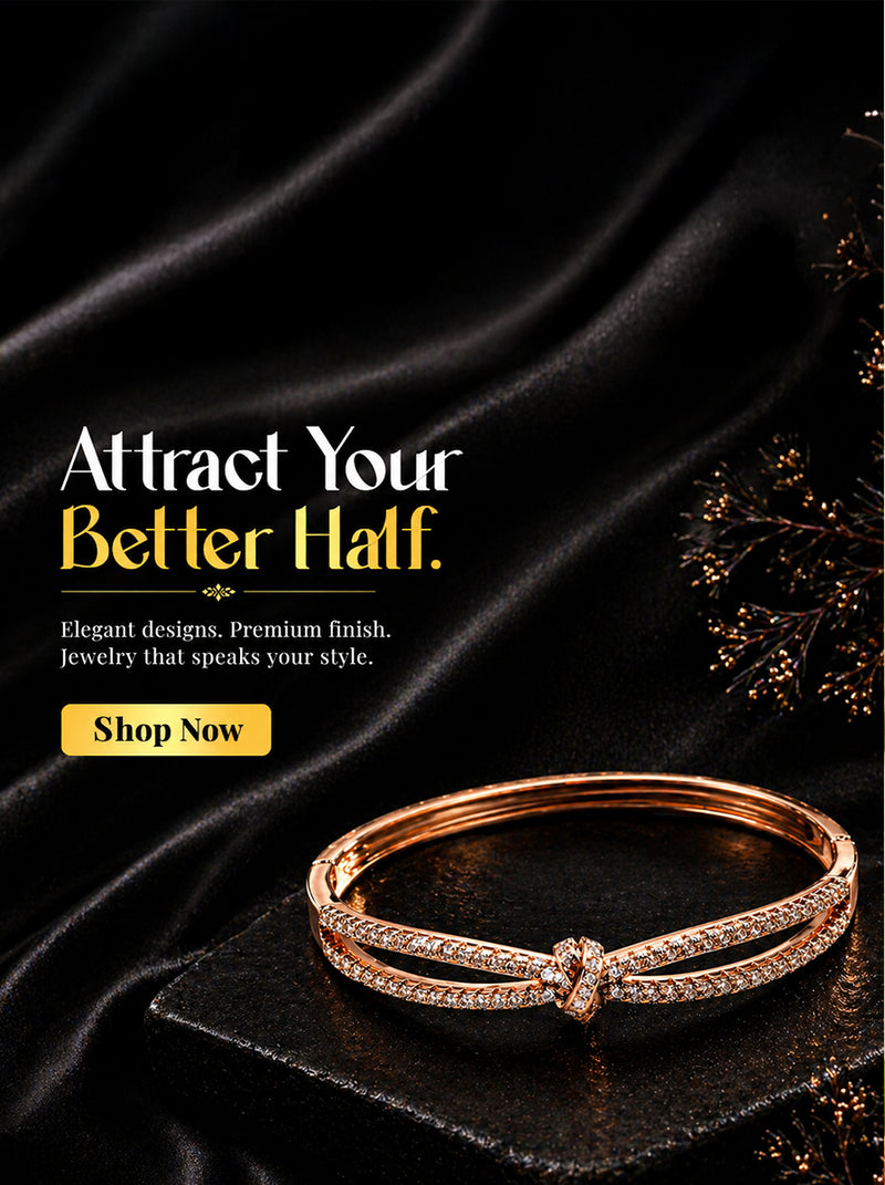 Elegant rose gold bangle with diamond knot design, anti-tarnish luxury jewelry for women